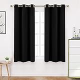 NANWEI Cortinas Blackout con Aislamiento Térmico para Estar/Recámara Ventana, con Ojales en la Parte Superior, Suave 100%...