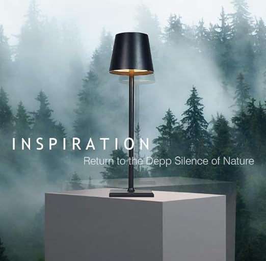 Image of Modern LED Table Lamp Rechargeable, Dimmable, Touch Control, Portable Desk Lamp for Home, Office, and Bedroom Black Metal Finish | 1 PCS