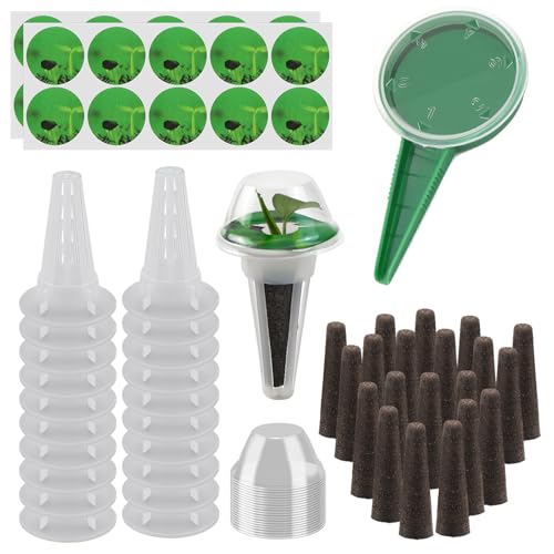 FAELNK Kit de Culture Hydroponique éponges de Culture de Remplacement étiquettes Couvercles Isolants Paniers de Plantes Semoir pour Systèmes de Culture Hydroponique pour Légumes Plantes Fleurs