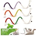 Natural Catnip Chew Rope for Cats – Pack of 3 (27 Inches Each) | Includes Refillable Catnip Pouch | Interactive Cat Toys for Indoor Cats & Kittens | Stress Relief, Dental Health & Enrichment Play