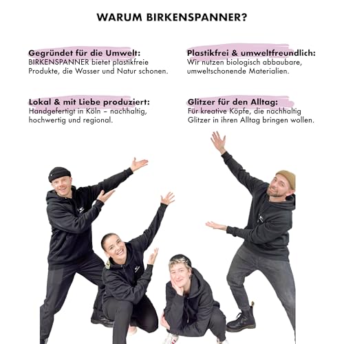 Birkenspanner Bio-Glitzer Primer | Hautkleber | Plastikfrei | Vegan | PETA-Approved | Langer Halt | Leicht abwaschbar | Made in Germany | 10g