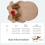 Lpoppcx Rentier Kostüm Für Hunde | Neuheit 3D Rentier Ohren,Weihnachtsoutfit für Hunde,für Geburtstagsfeier und Cosplay für Feiertage und Winter