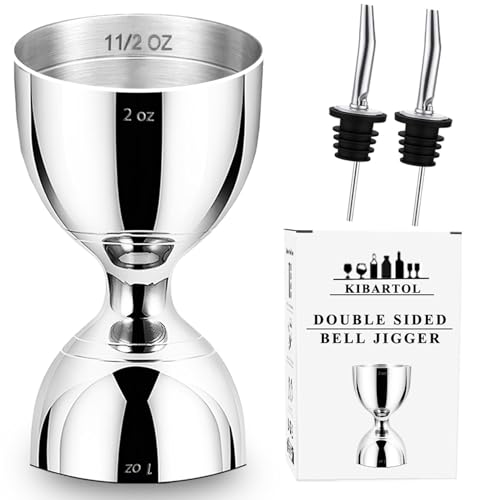 Stainless Steel Double Jigger for Cocktails (2oz/1oz)