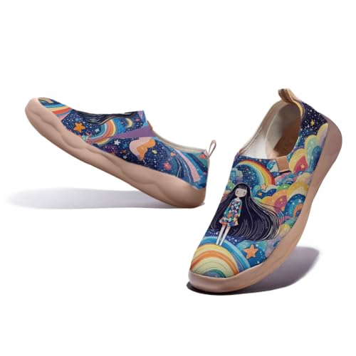 Women's Art Travel Shoes Knitted Slip-On Comfortable Casual Sports Shoes Art Dopamine Series3