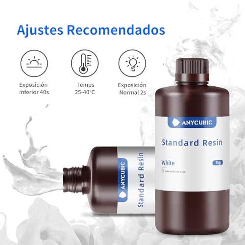 Resina 3D ANYCUBIC 405 nm Fotocurado UV Blanca 1000g - Fernando Cortés