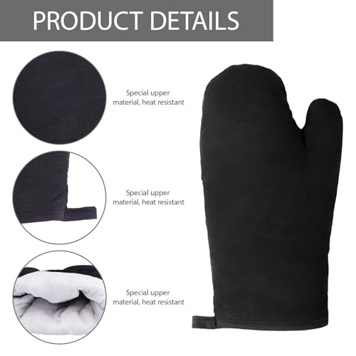1 Paar Kaminhandschuh Grillhandschuh Aus Hitzebeständigem Baumwolle und Leinen– Universeller Ofenhandschuh Mit Aufhängeöse – Ideal Für Kamin, Grill Und Backofen – Schutz Vor Hitze & Verbrennungen