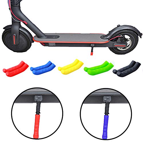 Angzhili 5 Pairs Bicycle Brake Lever Grip Protector Cover, 5 Colors Anti-Slip Brake Handle Silicone Sleeve for Mountain Road Bike Cycling