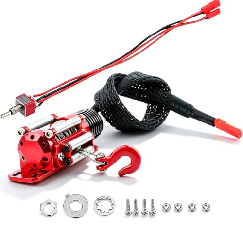 Pwshymi treuil crawler 1/10 métal rouge à fil nylon