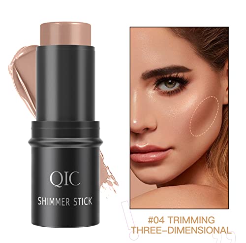 Go Ho 3Pcs Contour Stick Fack Blush Set,Cream Contour Highlighter Blush Stick 3 Colors Kit,Contouring Face Foundation Makeup For Daily Wear- Shimmer Highlighter,Rose Blush & Bronzer Shading Contour #TOP4