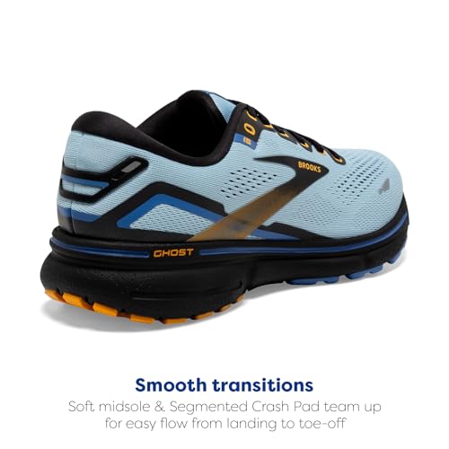 Brooks Brooks Women's Ghost 15 Neutral Running Shoe - Light Blue/Black/Yellow - 5 Medium