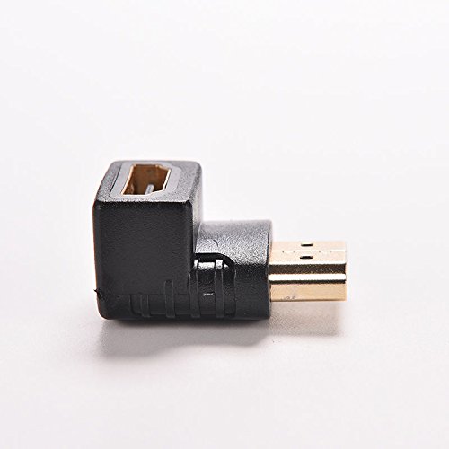 CableCreation Adaptador HDMI Macho A Hembra, Paquete De 2 Convertidores De ángulo Ascendente De 90 Y 270 Grados Para TV De Pared, Roku, PS5, Fire Stick, Chromecast, Interruptor, Portátil, Xbox, PC