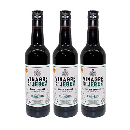 Vinagre de Jerez de 75 cl - D.O. Vinagre de Jerez - Bodegas Delgado Zuleta (Pack de 3 botellas) Cover