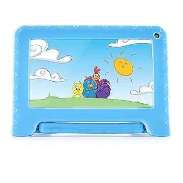Tablet Multi Galinha Pintadinha 4GB RAM + 64GB Armazenamento + Tela 7 pol + Case + Wi-fi + Android 13 (Go edition) + Processador Quad Core - NB419