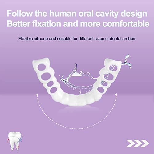 Denture Teeth Temporary Fake Teethsnap On Veneers, Snap In Teeth For Men And Women,Cover The Imperfect Teeth,No Pain No Shot No Drilling,Fix Confident Smile(2 Pcs) #TOP2