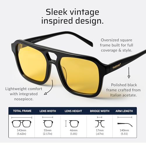 Image of TrueDark by Dave Asprey | Daylights Yellow Lenses Block 75% of Blue Light for Heavy Daytime Screen Use