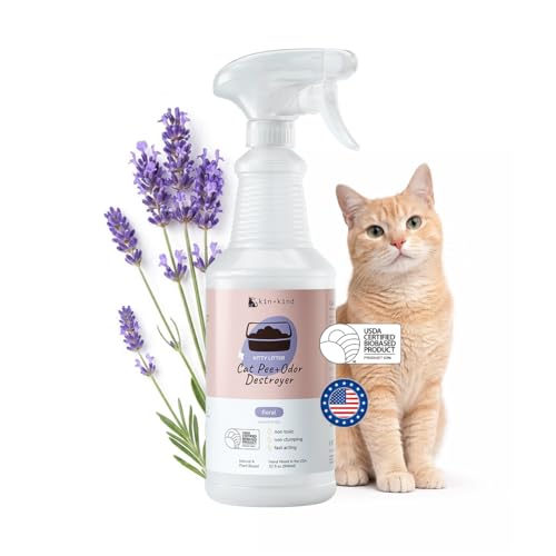 kin+kind Cat Pee+Odor Destroyer - Kitty Litter - Maximum Strength - USDA Certified Biobased - Floral...