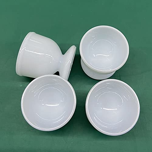 Ceramic Egg Cup Set Of 4 Porcelain Holder Breakfast Boiled Cooking Easy To Clean Childhood Memories Kitchen White Egg Cup Holder #TOP4