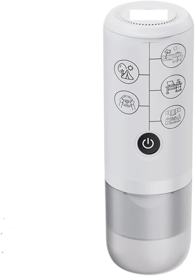 Portable Coffee Machine, 2Pcs Electric Portable Espresso Coffee Maker for Car and Home Camping Coffee Maker,for Outdoor Travel Picnic(BLACK)