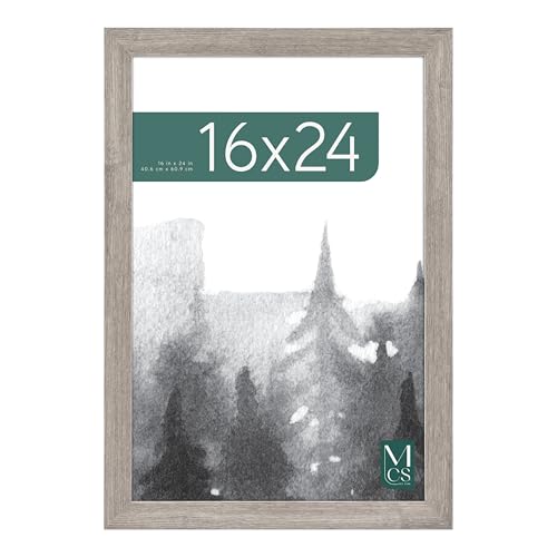 MCS Museum Poster Frame 16x24 Barnwood, Vertical & Horizontal Wall Hanging Large Picture Frame for Photos, Posters & Art Prints (1-Pack)