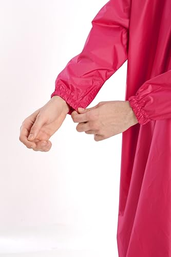 Image of Zeel Unisex Outdoor Rain Poncho for Adult, Waterproof, Lightweight & Packable, Polyester Pullover Full Sleeves Hooded Rainwear, Raincoat for Camping, Hiking, Travelling (AZ33, Free Size) (Gajari)