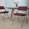 Flash Furniture HERCULES Series Premium Curved Triple Braced & Double Hinged Burgundy Fabric Metal Folding Chair