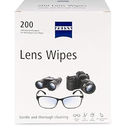 ZEISS Pre-Moistened Lens Cleaning Wipes, 200 Count | Disposable, Single Use Lens Wipes for Eyeglasses, Safe for Prescription Lenses and Anti-Reflective Coatings
