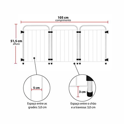 AÇOMIX Cercado Para Cães Pequenos Branco -