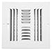 Accord ABSWWH466 Sidewall/Ceiling Register with 4-Way Design, 6-Inch x 6-Inch(Duct Opening Measurements), White