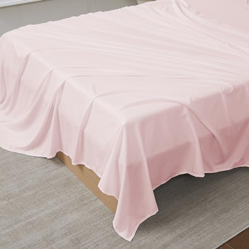 Drap de dessus rose pâle lit king size pour des nuits fraîches et douces - 2