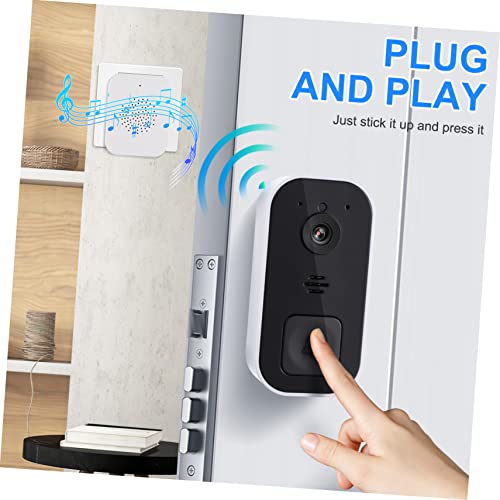 DOITOOL 2 Peças Campainha Visual Campainha Da Porta De Casa Vídeo Campainha Roupa Branca Campainha D