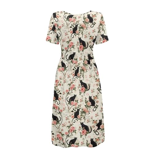 Image of Women's Summer Formal Dresses Short Sleeve Wrap V Neck Dresses Bridesmaid Wedding Guest Dress with Pockets