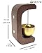XIUCAI 4-Piece Wooden Door Chime with Magnetic & Adhesive Mounting | No-Tools Installation Brass Bell | for Home Office Store Refrigerator Decor,Walnut