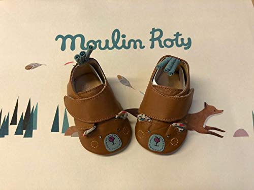 Chaussons cuir ours Moulin Roty, le cadeau de naissance idéal