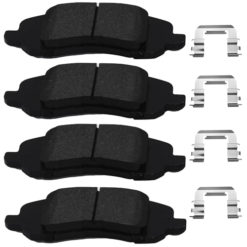 Rockplanet Front Brake Pads Set Compatible with Chrysler 200 Sebring, Dodge Avenger Caliber, Jeep Compass Patriot Automotive Replacement Brake Pads Semi-Metallic D1285