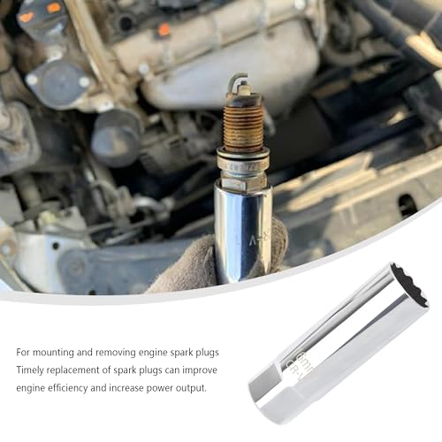 Image of Salior 16mm Magnetic Spark Plug Socket,12-Point 3 /8 inch Drive Thin Wall Spark Plug Socket,Spark Plug Removal Tool Compatible with BMW Benz Nissan Mini Car Accessories (16 mm)