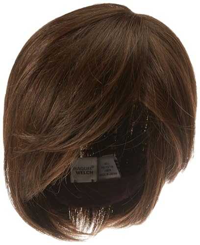 Raquel Welch Born to Shine Short Asymmetrical Ready To Wear Wig by Hairuwear, Average Cap Size, RL6/8 Dark Chocolate