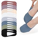8 Pairs No Show Socks Womens, Non Slip Invisible Thin Liner Socks for Flats & Loafers (Cotton Bottom) US 5-9