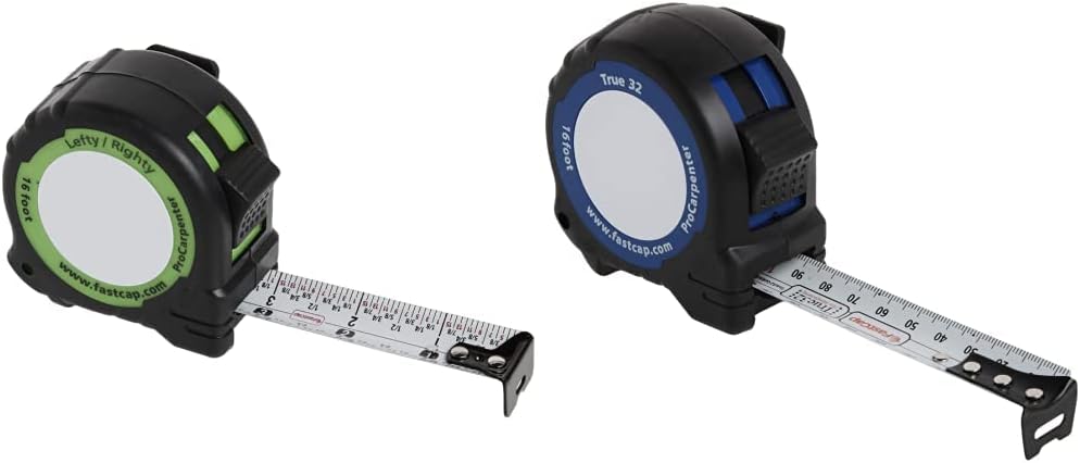 FastCap ProCarpenter True32 16' Reverse Measuring Tape Bundle - 99953 Tape with Lever Clip and 16' Standard Reverse Measuring Tape