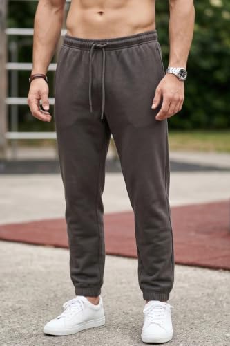Image of Veirdo 100% Pure Cotton Regular Fit Mid Rise 2 Pocket Trackpants for Men (Available in Black, Brown, Navy, Olive, Eiffel Tower Colors)