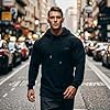 Hoody Man Mens Aztec Pullover Biker t Shirts for Men Adult Winter Hoodie for Men Pullover Mens Black Jacket Fishing Hoodies for Men Turtle Neck Jumpers for Men Overcoats Men, (Black, L) #3