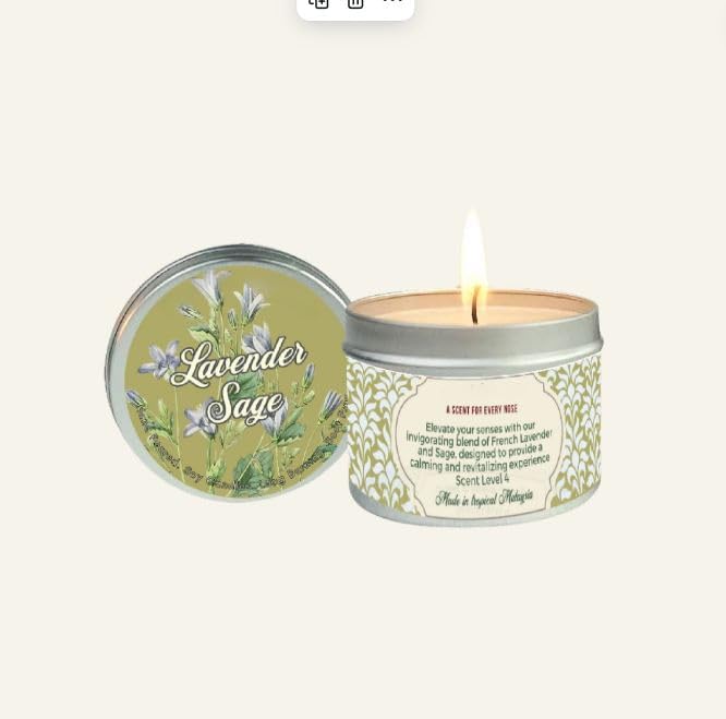 Lavender Sage Scented Candle x11, 3.88oz Travel Tin, 100% Soy Wax, Triple Scented, Up to 30 Hours Burning Time, Perfect for Bedtime and Meditation