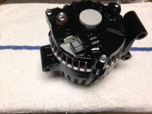 240 Amp High Output Alternator Fits Ford F-250 F350 F450 F550 Super Duty V8 6.0L Diesel 2006-2007 Black Color Painted With 8 Groove Pulley Motorcraft GL-643, GL-647, GL-8697-RM,
