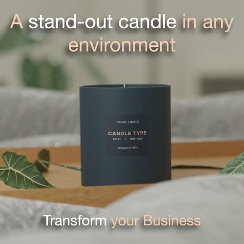 True Candle - 6-Pack 14Oz Midnight Blue Candle Jars With Lids - 6 Unique Boxes - Glass Jars With Airtight Lid Empty Candle Jars For Making Candles Bulk Empty Candle Jars Bulk Glass Jars With Lids #TOP5