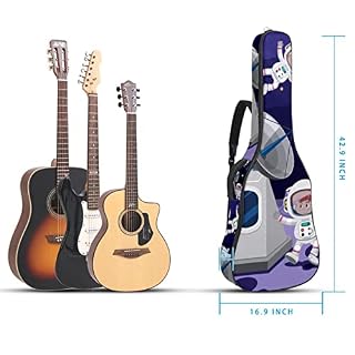 Housse de transport étanche pour guitare avec bandoulière réglable Motif boussole Doré, Multicolor 06, 42.9×16.9×4.7 in… - Les Beatles, Paul McCartney, John Lennon, RIngo Starr, George Harrison Housse de transport étanche pour guitare avec bandoulière réglable Motif boussole Doré, Multicolor 06, 42.9x16.9x4.7 in… – Image 5