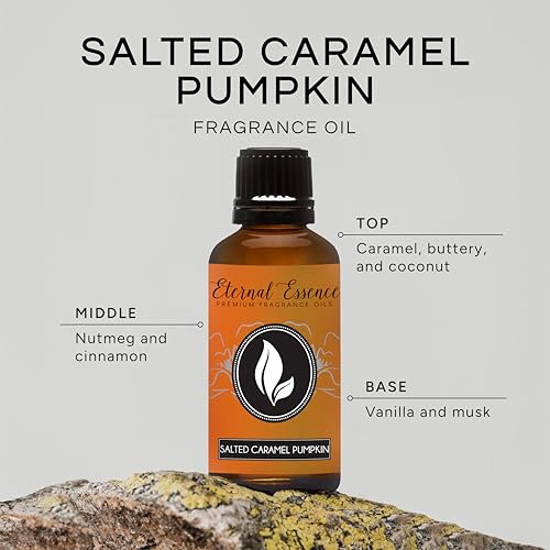 Image of Eternal Essence Oils Salted Caramel Pumpkin 30ml Premium Fragrance Oil - for Candle, Soap Making, Aromatherapy, Diffusers, Home Care, & Humidifiers