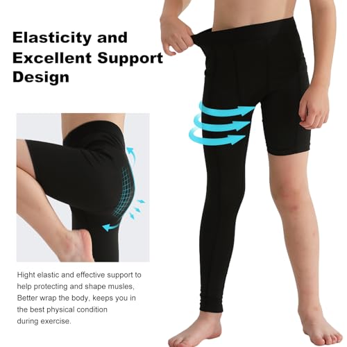 Legging de compression 3/4 garçon protège les muscles au basket - 5