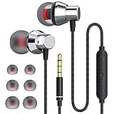 JKSWT-jukstg Earphones Noise Isolating in-Ear Headphones with Pure Sound and Powerful Bass with High Sensitivity Microphone and Volume Control