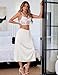 Avidlove Women Lingerie Slips Satin Snip-it Half Slip Lace Underskirt Long White,Large