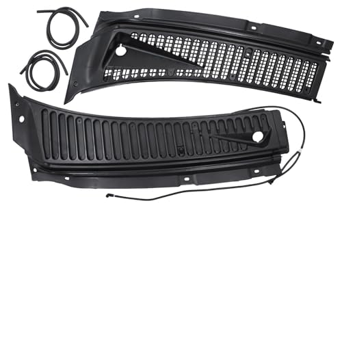 MOTOKU Windshield Wiper Vent Cowl Screen Cover Grille Panels Kit for Ford F-250 F-350 F-450 F-550 Super Duty 1999-2007