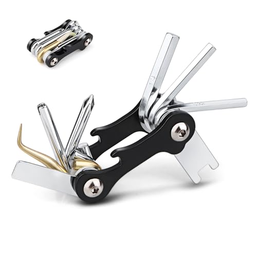 OVOVFANY Scuba Tools Kit, 8-in-1 Folding Stainless Steel Diving Multi-Tool Repairing Set for Diver Repair & Maintenance Gears or Accessory (Black)